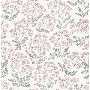 Floret Pink Flora Paper Strippable Roll (Covers 56.4 sq. ft.)