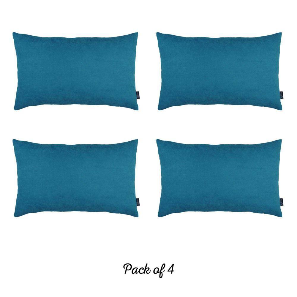 Tahitian Tide Blue Polyester Lumbar Pillow Covers Set of 4
