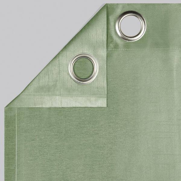 2 Panels Exclusive Home 54x84 Seafoam Green Branches Grommet Semi
