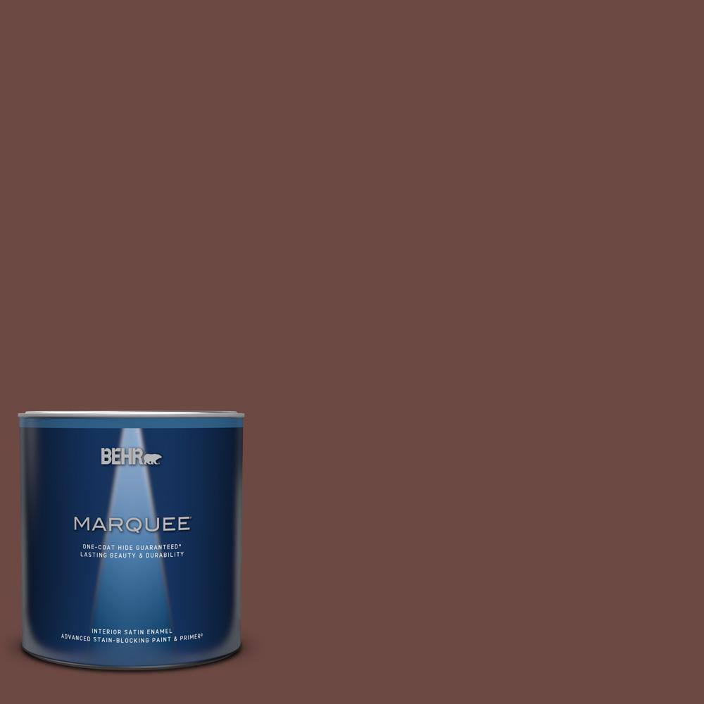 1 qt. #190F-7 Mayan Red Satin Enamel Interior Paint & Primer