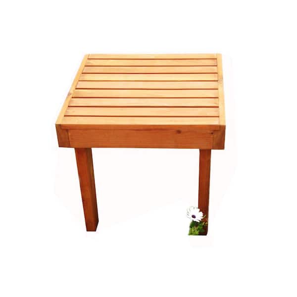 Summer 1905 Super Deck Redwood Outdoor Side Table