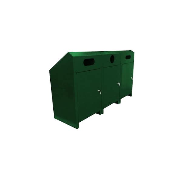 Paris 102 Gal. RC-3 Green Outdoor Recycling Bin