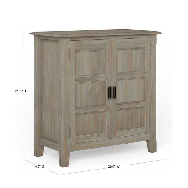 Simpli Home Burlington Solid Wood 30 In, Solid Wood Cabinets Home Depot