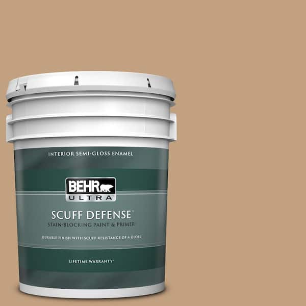 BEHR ULTRA 5 gal. #S280-4 Real Cork Extra Durable Semi-Gloss Enamel Interior Paint & Primer