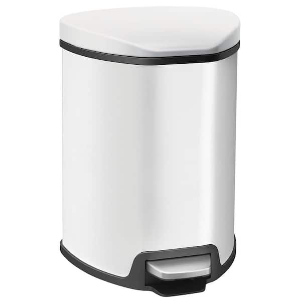 Household Essentials 1.25 Gal. Indoor Trash Can in White