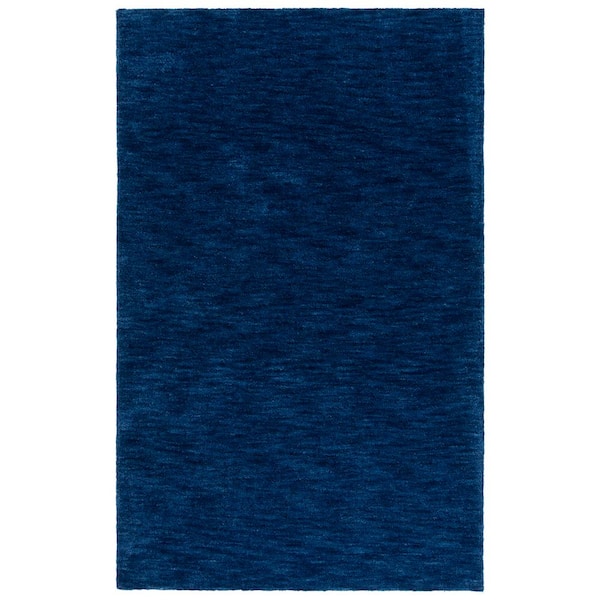 Carmine 8 ft. x 10 ft. Navy Modern Solid Area Rug