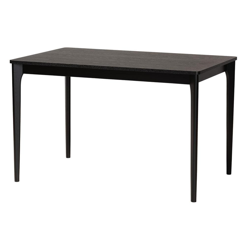 Baxton Studio Sherwin Black Wood 4 Legs Dining Table Seats 4 234