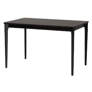 Sherwin Black Wood 4 Legs Dining Table Seats 4