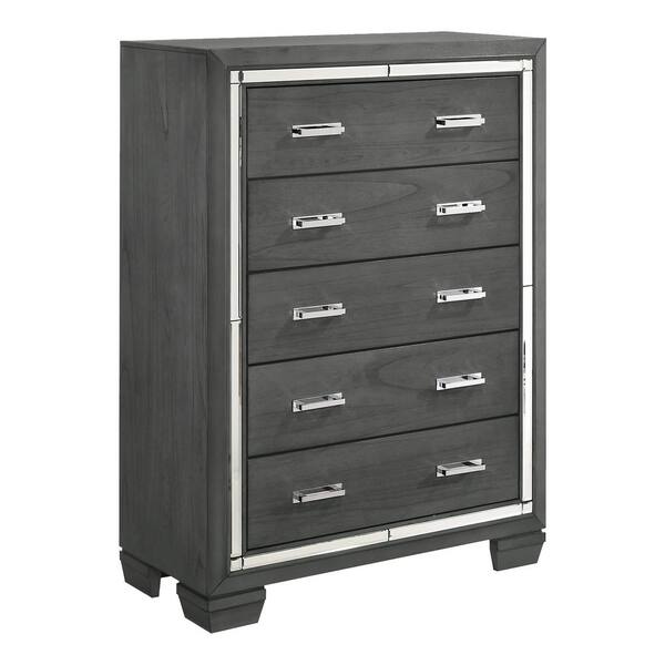 Picket House Furnishings Kenzie 5-Drawer Grey Chest of Drawers