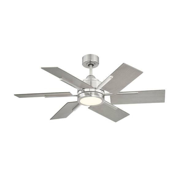 LED Indoor Brushed Pewter Ceiling Fan 