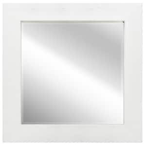 Large Square While Hooks Modern Mirror (48 in. H x 48 in. W)