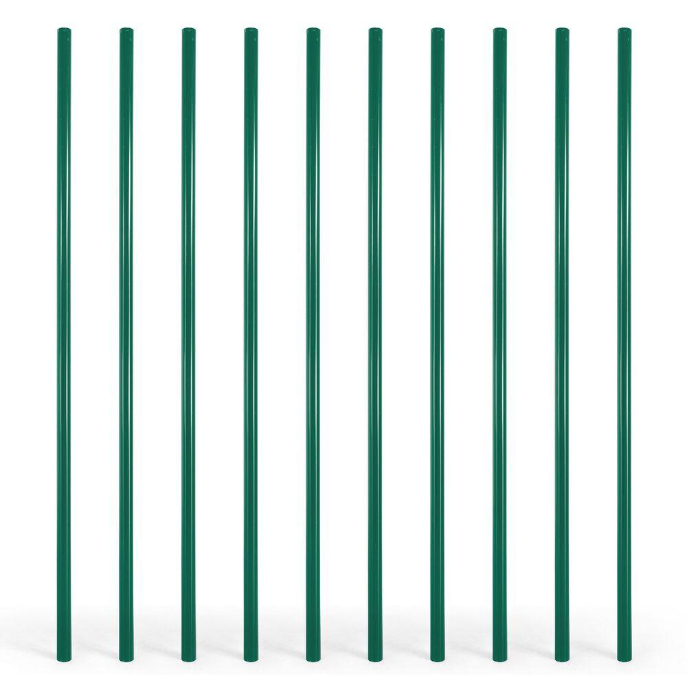 Green Galvanized 1-7/8 in. x 1-7/8 in. x 8 ft. Steel Line Chain Link Fence Post (10 Pack) price history on PriceWatchPro