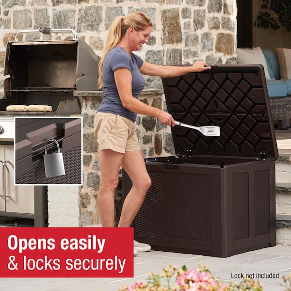 Rubbermaid 74 Gal. Medium Resin Deck Box 2119054 - The Home