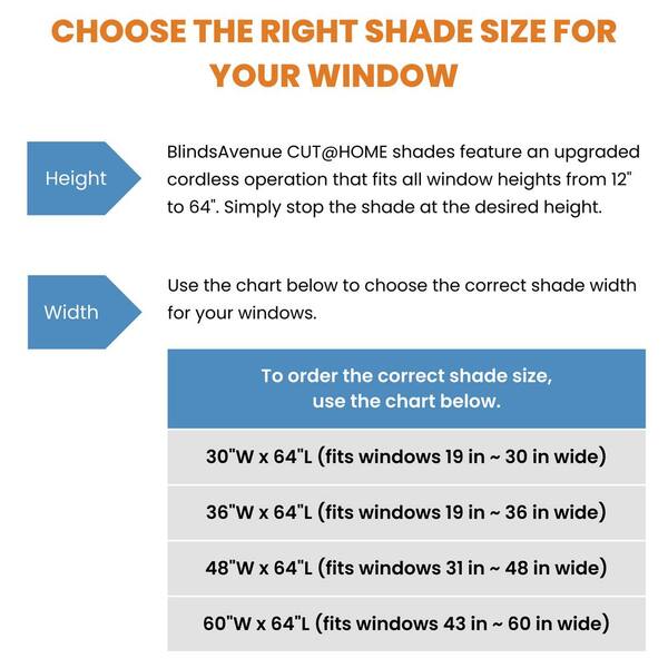BlindsAvenue Cut at Home Adjustable Width Pleated Shade 1.5 in