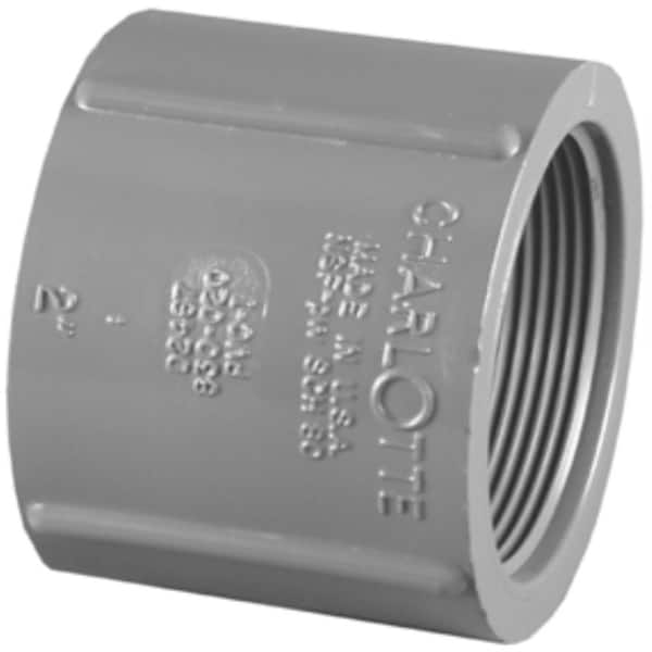 Charlotte Pipe 1-1/2 in. PVC Schedule 80 FPT x FPT Coupling