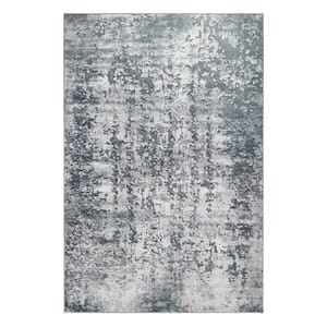 Orla Cool Gray 3 ft. 6 in. x 5 ft. 6 in. Modern Abstract Area Rug