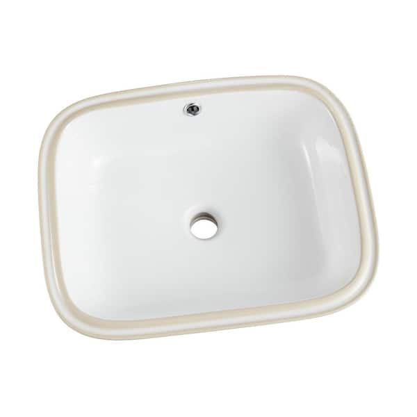 Glacier Bay 19.5 in. Rectangular Vitreous China Bathroom