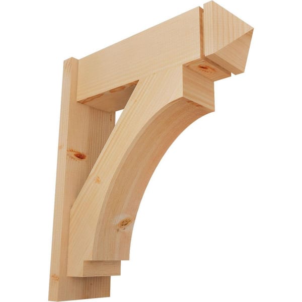 Ekena Millwork 8 in. x 28 in. x 24 in. Imperial Arts and Crafts Smooth Douglas Fir Outlooker