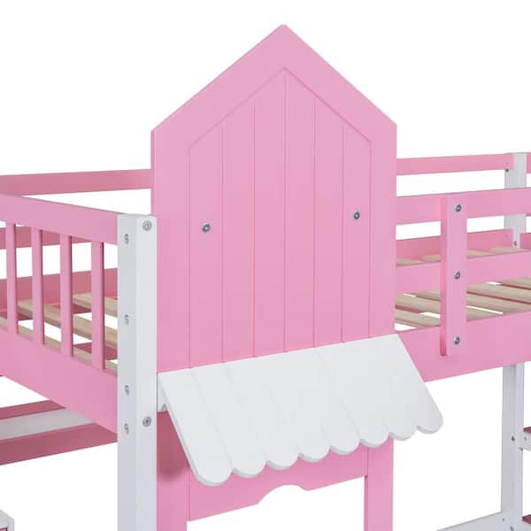 Troche Bunkie Deluxe All-in-One Zipper Bedding Set The Twillery Co. Color: Pink, Size: Twin