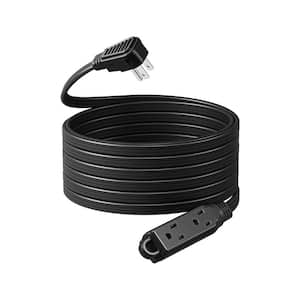 25 ft. 16/3 AWG Indoor Extension Cord with 3-Prong 3 Outlets and SPT-3 Cord, Black, 1-Pack
