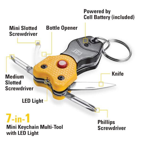 Multi-tool 6 in 1 Mini Key-Chain Bottle Opener Pocket Screwdriver Equipment Kit 