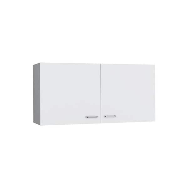13.00 in. W x40.00 in. D x 20.00 in. H Bathroom Storage Wall Cabinet in White with 2-Doors