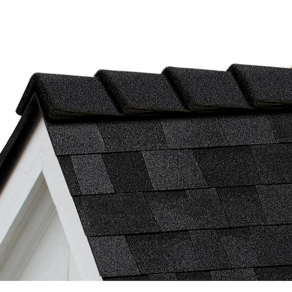 Owens Corning DecoRidge 8 in. Onyx Black Hip and Ridge Roofing Shingles (20 lin. ft. Per Bundle)