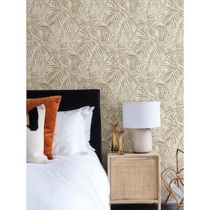 Yumi Gold Palm Leaf Wallpaper Sample