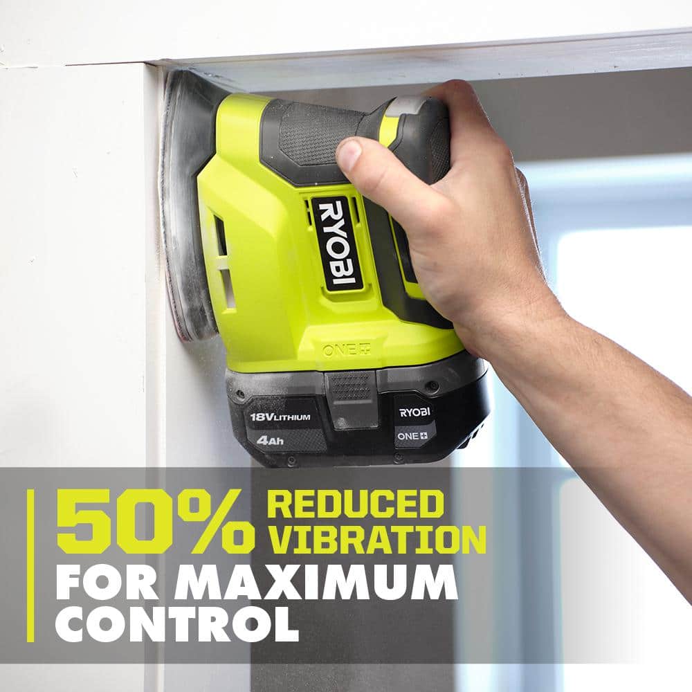 RYOBI ONE+ 18V Cordless 2-Tool Combo Kit with Random Orbit Sander and Corner Cat Finish Sander (Tools Only) PCL406416SB