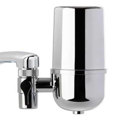 DF1 500 Gal. Faucet Mount Water Filtration System with Chrome Finish, BPA Free
