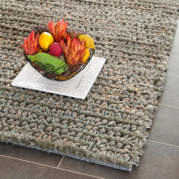 Aspen Shag Gray 8 ft. x 10 ft. Solid Area Rug