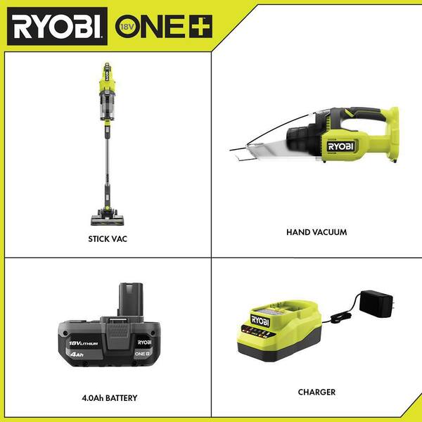 18V ONE+ CORDLESS STICK VAC - RYOBI Tools