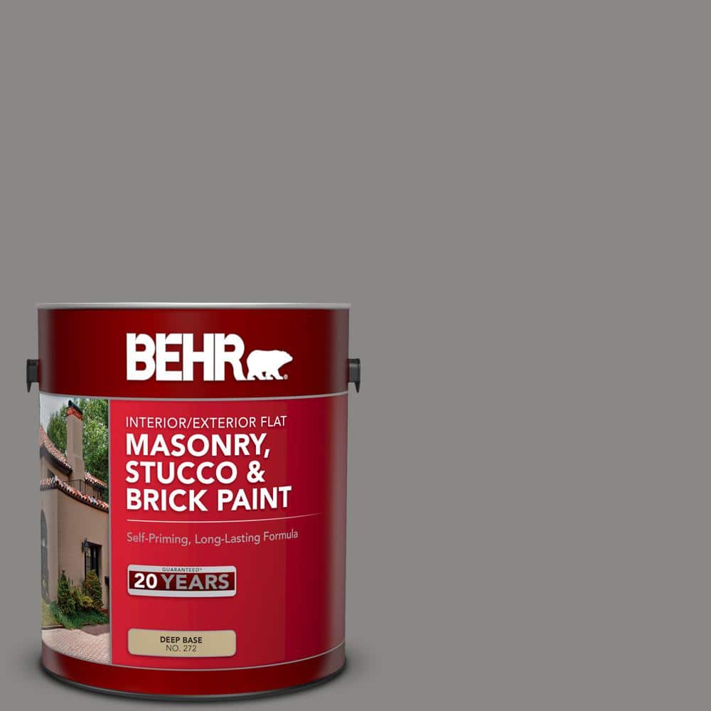 1 gal. #PPU26-04 Falcon Gray Flat Masonry, Stucco and Brick Interior/Exteri