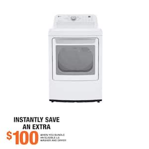 7.3 Cu. Ft. Vented Gas Dryer in White with Sensor Dry Technology