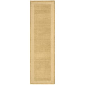Simply Elegant Sand 2 ft. x 8 ft. Solid Contemporary Kitchen Runner Area Rug