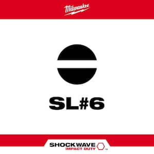 SHOCKWAVE Impact Duty 2 in. x 1/8 in. SL#6 Slotted Alloy Steel Screw Driver Bit (1-Pack)