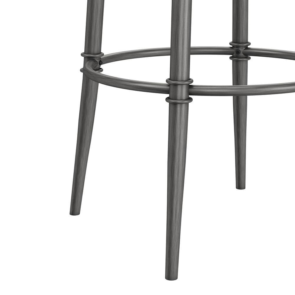 Rustic Farmhouse 26'' Gray Wood and Metal Swivel Barstool