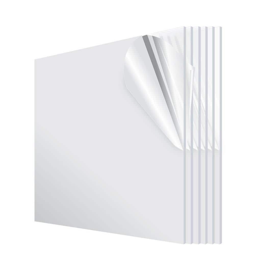 Acrylic Mirror Clear Plexiglass .125" 1/8" x 12" x 24” Plastic Sheet