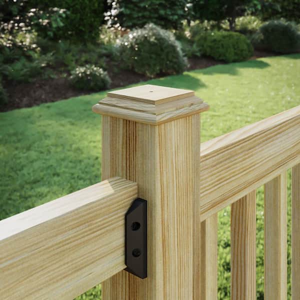 4 in. x 4 in. Natural Pine Wood Deck Post Cap (24-Pack)