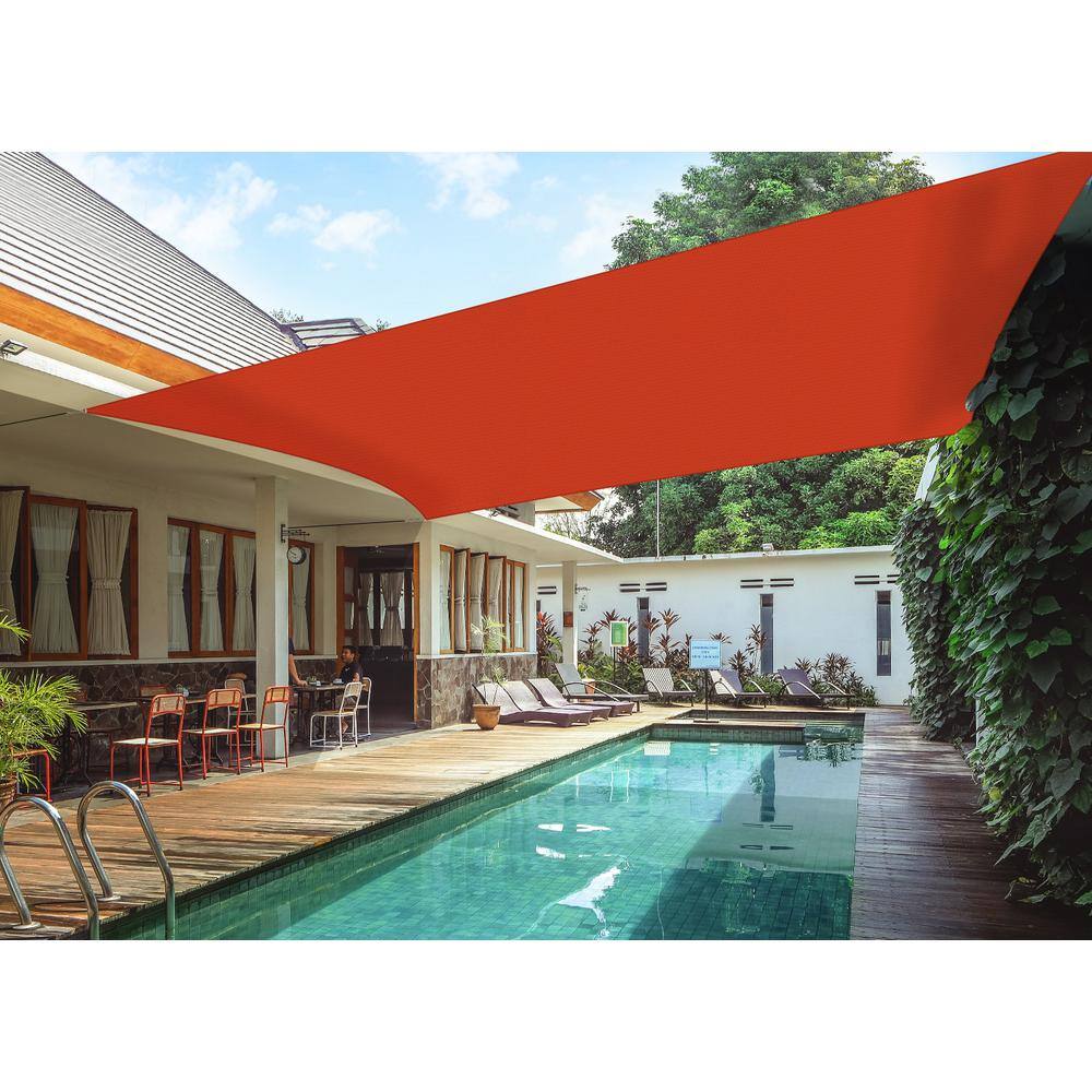 Waterproof 14' x 14' Gray HDPE Patio Sun Shade Sail
