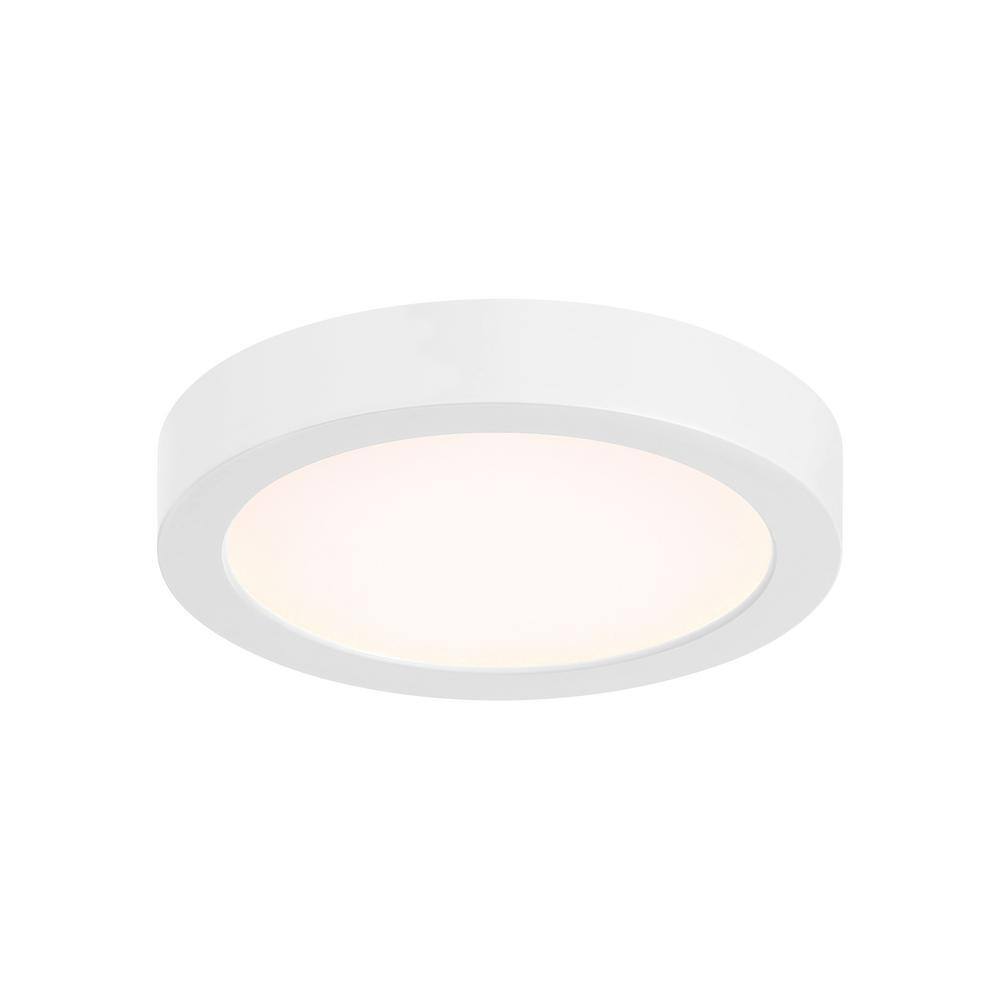 White Modern LED Flush Mount Ceiling Light