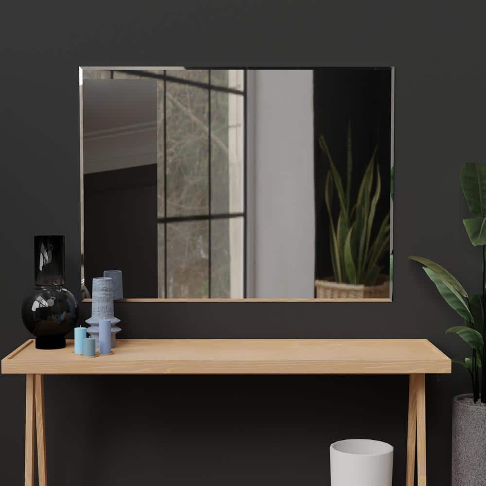 Elegant 30" x 40" Beveled Edge Frameless Rectangular Wall Mirror