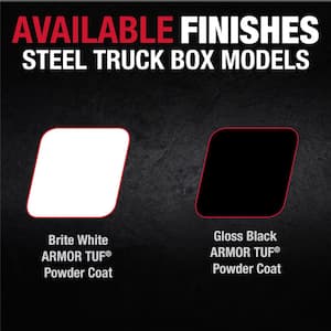 41 in. White Steel Short Lo-Side Truck Tool Box