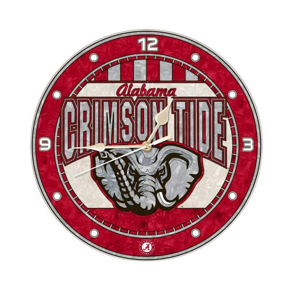 NCAA - 12 in. Alabama Art Glass Clock