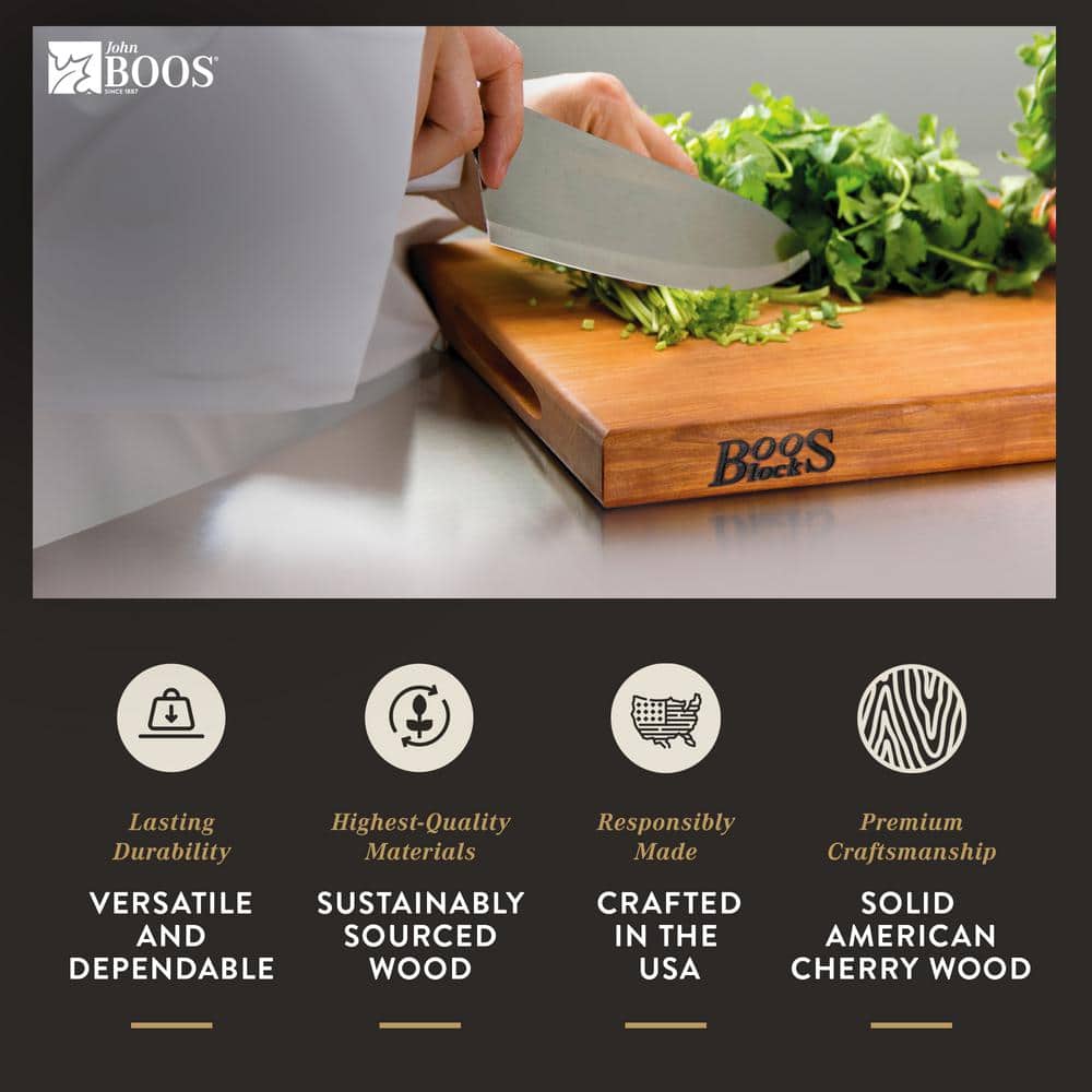 John Boos 20x15 Cherry Wood Reversible Cutting Board