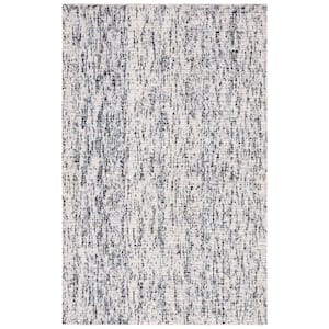 Abstract Black/Beige 4 ft. x 6 ft. Classic Crosshatch Area Rug