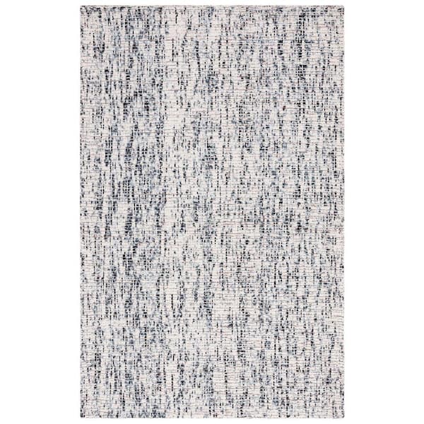 SAFAVIEH Abstract Black/Beige 9 ft. x 12 ft. Classic Crosshatch Area Rug