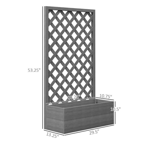 Outsunny Middle 29.5 in. x 13.25 in. x 53.25 in. Dark Gray Outsunny Middle 29.5 in. x 13.25 in. x 53.25 in. Dark Gray