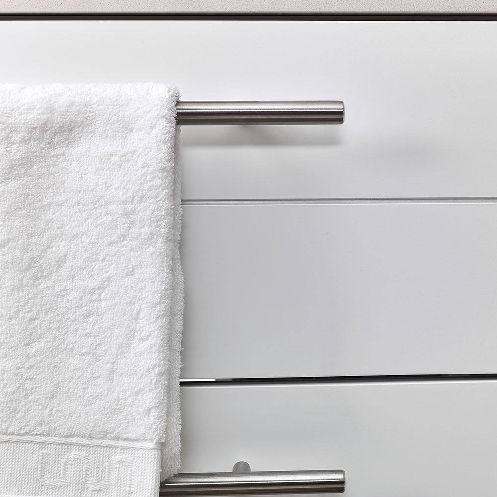 Lucera 30'' White Quartz Stone Wall-Mount Vanity
