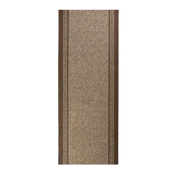 Custom Size New Tracker Collection Beige 36 in. W x 564 in. L Stair Runner 141 sq. ft.